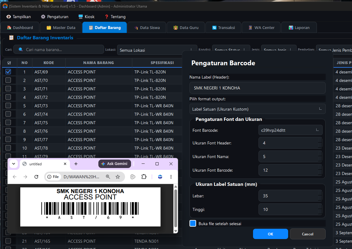 Aplikasi Inventaris Barang dengan Barcode (Scan Cepat Tanpa Internet)