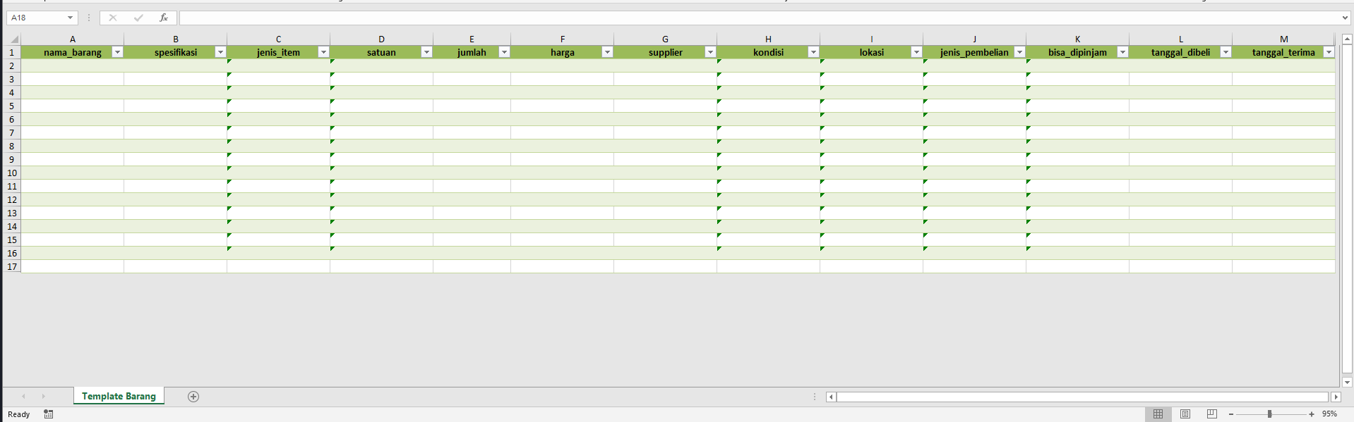 Cara Membuat Database Inventaris dengan Excel + Template Gratis